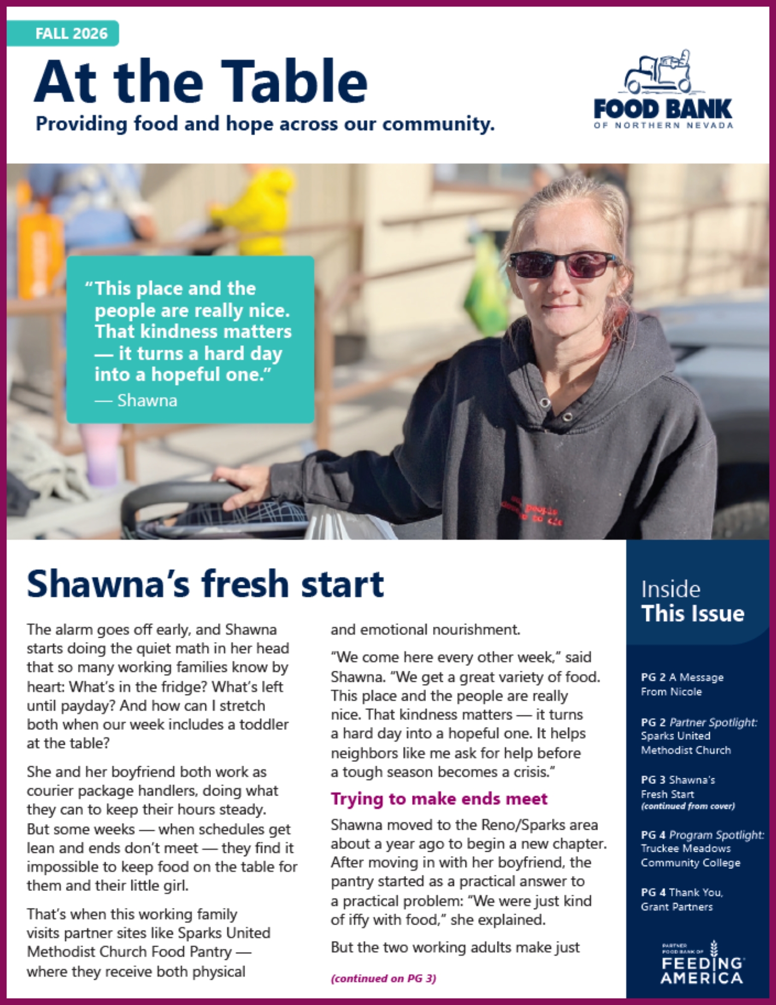 Fall 2026 At the Table Newsletter | Food Bank of Northern Nevada