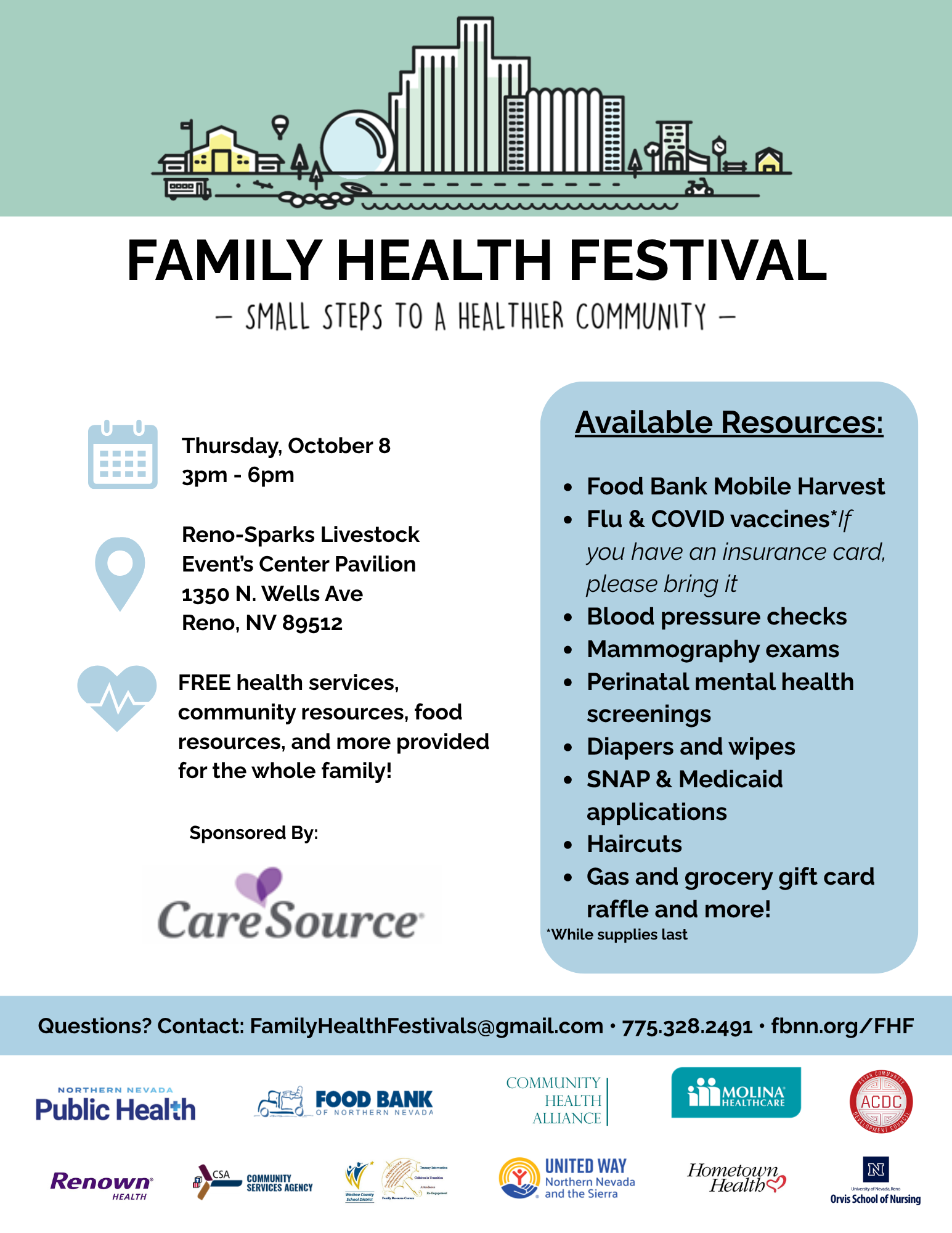 Family Health Festival, October 2026